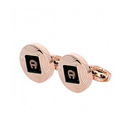 Aigner Logo Golden Cufflinks
